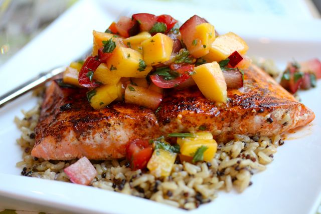 Locally caught Rockfish with a Mango Salsa for your Outer Banks Personal Chef Meal